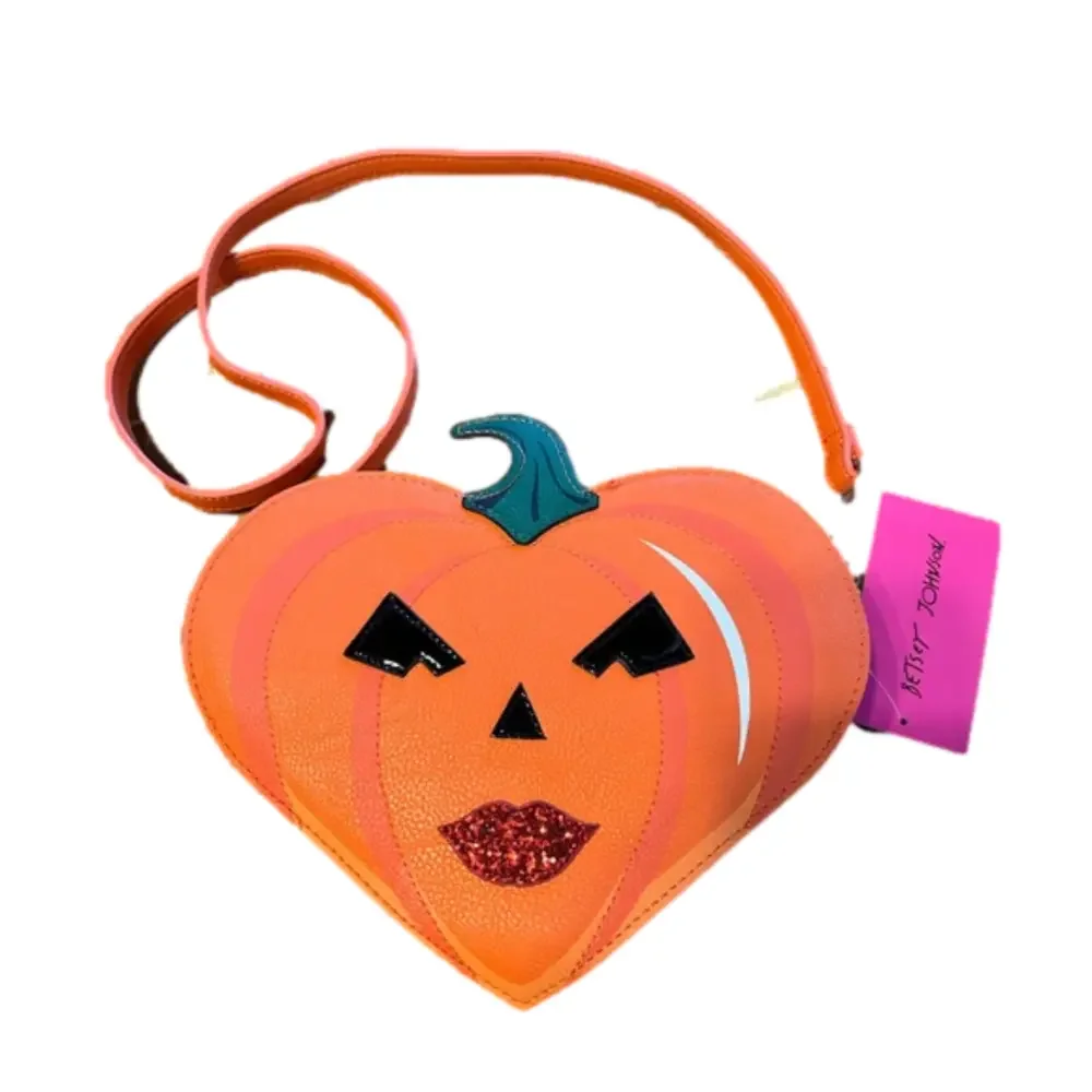 NWT Betsey Johnson Pumpkin Purse ๐ Kitsch Pumpkin Crossbody - Picture 1 of 7